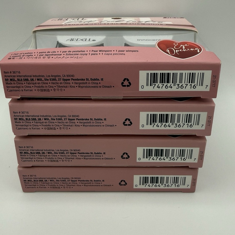 Ardell Doll Look Lashes Innocent 4 Pack Fluffy Clusters Full Curls Black 36716 - Picture 4 of 4